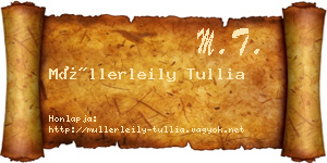 Müllerleily Tullia névjegykártya